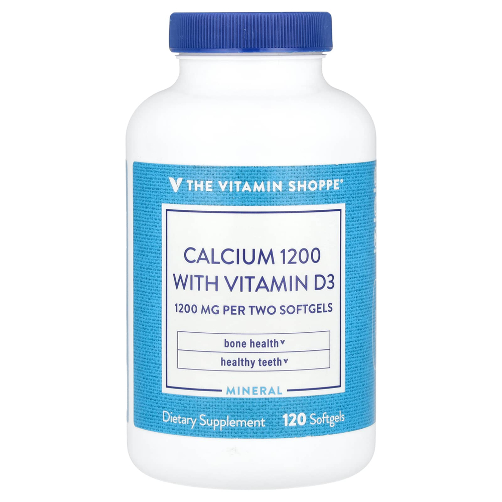 The Vitamin Shoppe, кальций 1200 с витамином D3, 120 мягких таблеток