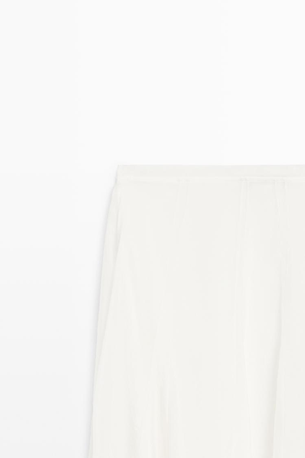 Massimo Dutti Струящаяся расклешенная юбка миди, белый