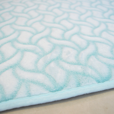 Коврик для ванной 40*60см "Зигзаги" мягкий ворс, полиэстер, зеленый