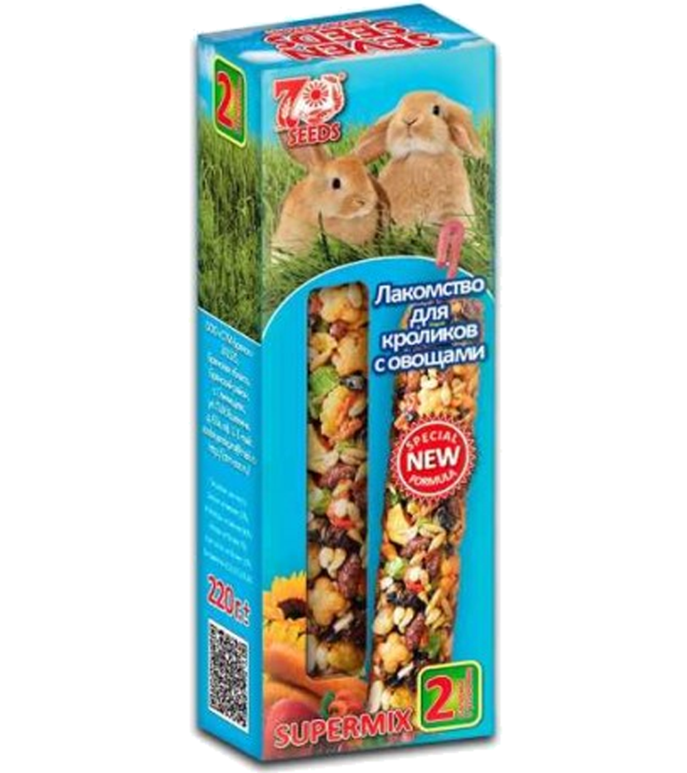 7 Семян SUPERMIX зерновое лакомство для кроликов с овощами 110гр.