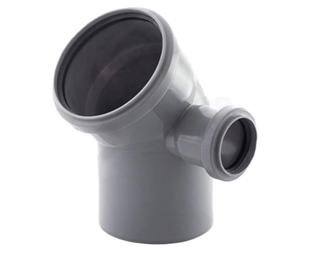 Отвод правый ВК ПП 110/50х45, короб, серый,РТП (35/1)