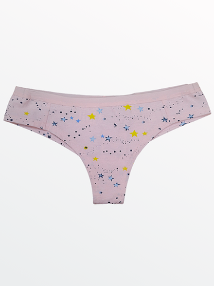412247 Трусы женские звезды на розовом (94)