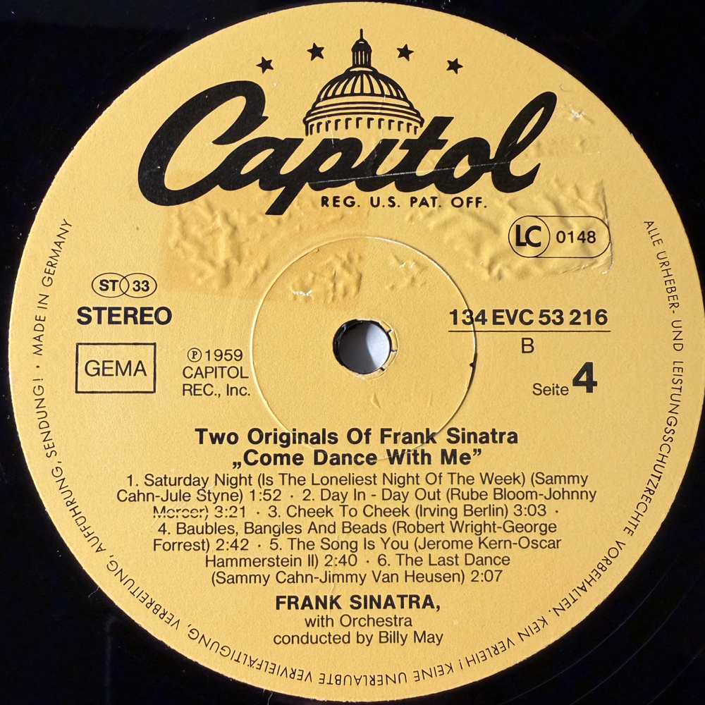 Frank Sinatra ‎– Come Fly With Me - Come Dance With Me 2LP (Германия)