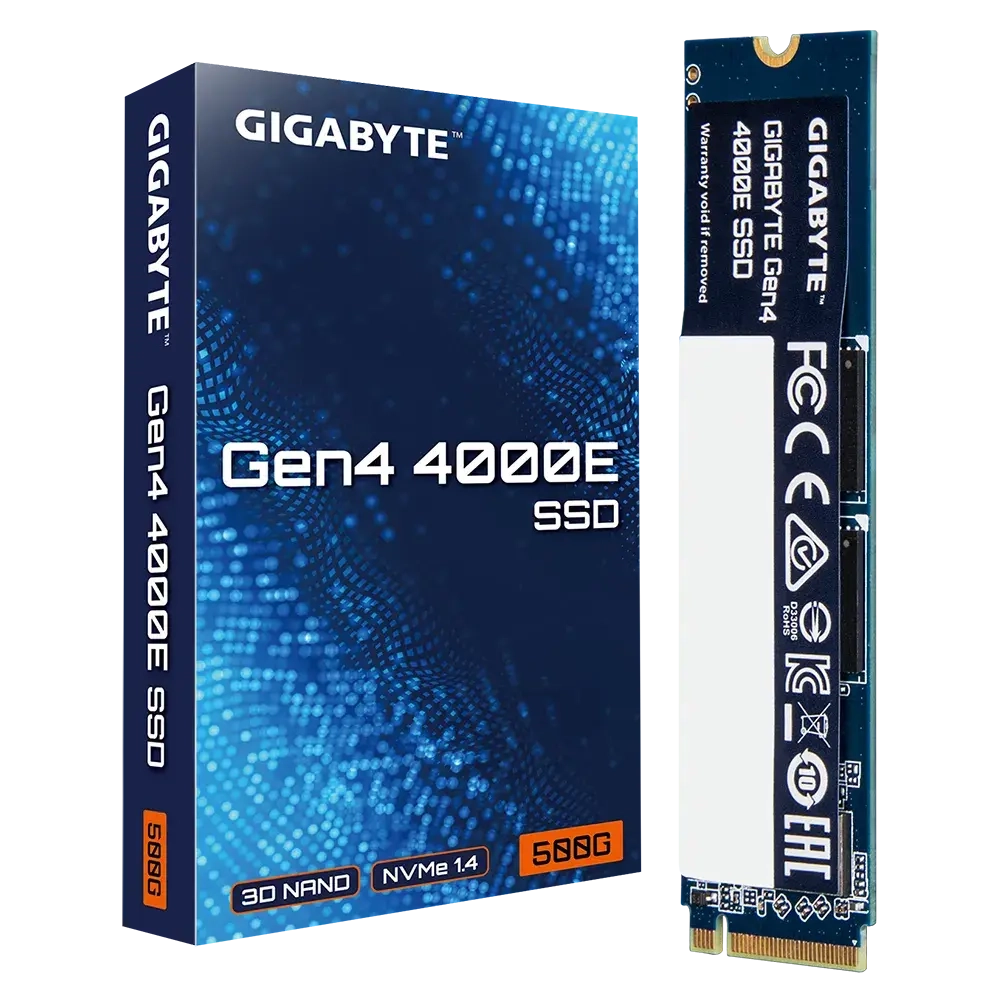 Твердотельный накопитель Gigabyte G440E500G, Gen4 4000E SSD, Read up to 3600, Write up to 3000, M.2 2280