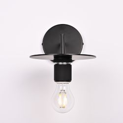 Бра Rh Utilitaire Knurled Disk Shade Sconce Black By Imperiumloft
