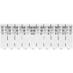 Радиатор алюминиевый ROMMER Plus 200 - 10 секций (подключение боковое, цвет белый)