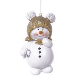 GAEM Фигурка декоративная подвесная "Снеговик", L6 W4 H10 см