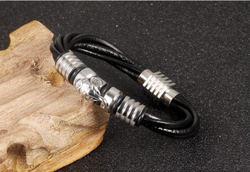 Браслет кожаный со слоном Steelman 88027