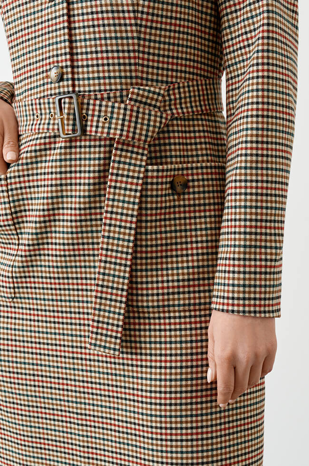 51430 Платье женское (зеленая клетка)