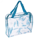 Косметичка прозрачная «Adventure - Feathers», перышки, цвет синий, 16*24*9