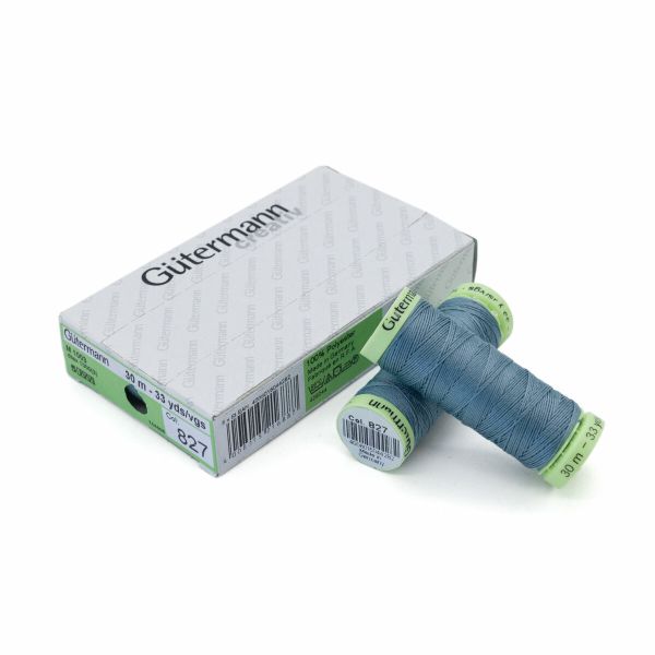 Нитки отделочные Gutermann Top Stitch 30 (30 метров), 5 кат. | 827 сизый