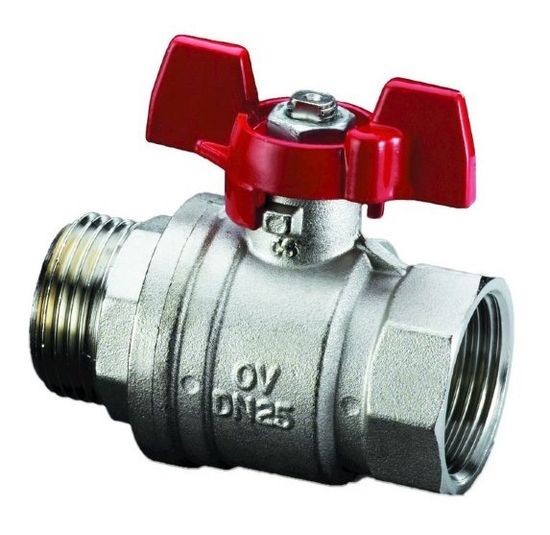 Кран шаровый Oventrop Optibal 1/2" НВ арт. 1076304 маховик из алюминия