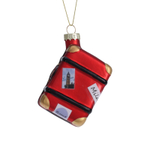 Елочное украшение чемодан стекло 6*3.5*8.5 см в ассортименте