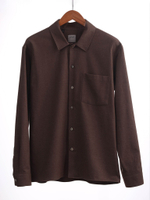 Сорочка мужская ZEER длинный рукав, цвет коричневый, хлопок/пэ 58041 22