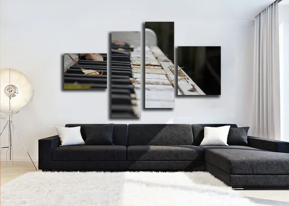 Модульная картина "Старое пианино"