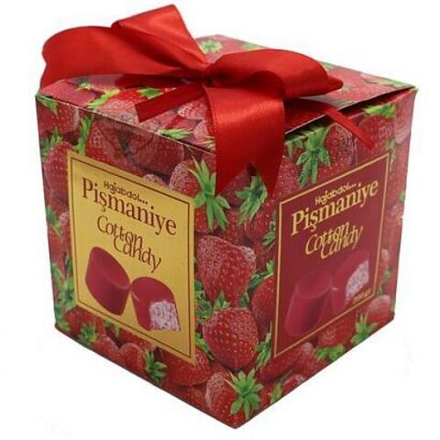 Конфеты Хаджабдуллах из пашмалы Клубника упаковка с бантом / Hajabdollah Pashmala Sweets Strawberry 300г