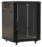 Шкаф настенный 19", 18U Hyperline TWB-FC-1866-GP-RAL9004
