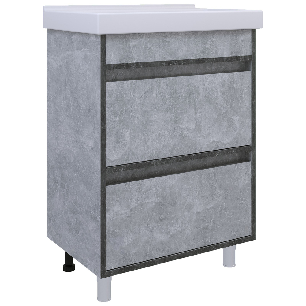 AVK3. Тумба напольная, 2 Ящика, 500, коллекция (София, Cersanit Como, Ателье Светлое)