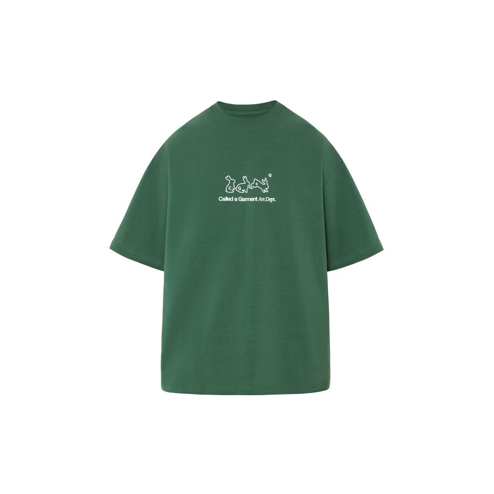 Футболка Called a Garment Rabbits зеленая