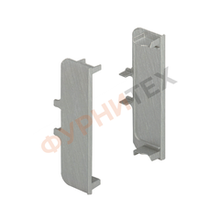 Заглушки внутренние (закрытые) к профилю C KB91 (лев/прав) Инокс А04, компл