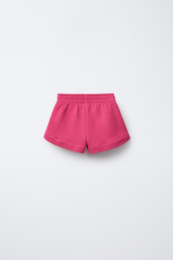 ZARA БЕРМУДЫ С НАДПИСЬЮ И ЛАМПАСАМИ, РОЗОВЫЙ