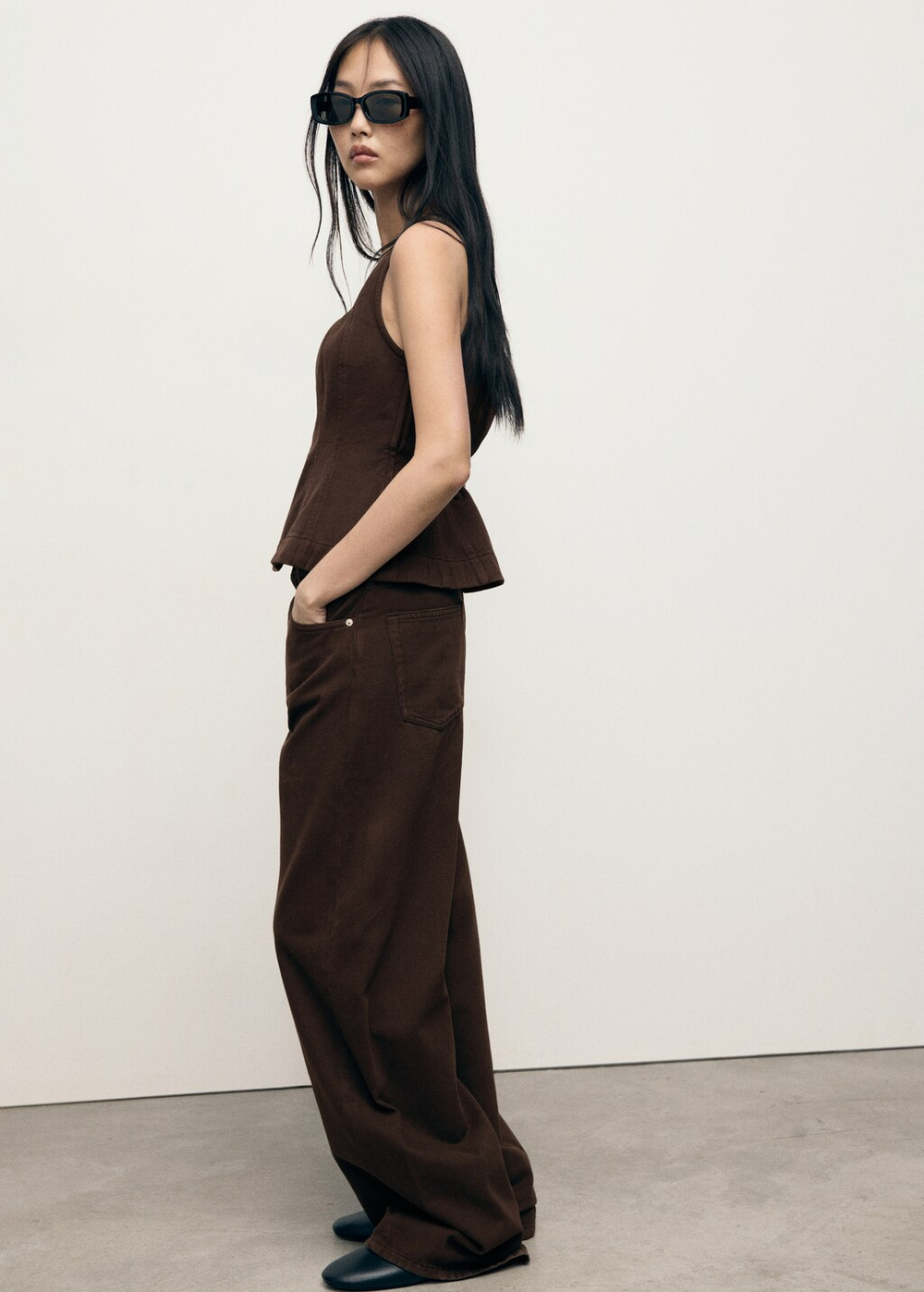 Джинсы barrel со средней посадкой