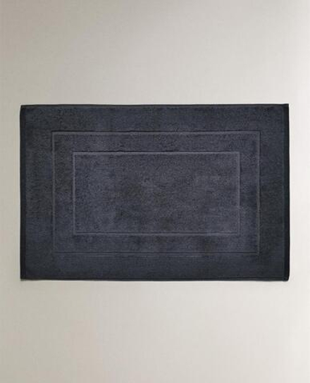 ZARA HOME ХЛОПКОВЫЙ НЕСКОЛЬЗЯЩИЙ КОВРИК ДЛЯ ВАННОЙ, ЧЕРНЫЙ