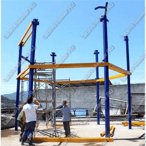 Детский веревочный парк для торгового центра "Паутина"