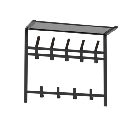 Вешалка с полкой 2-х ярусная "Торонто 22" (Черный)