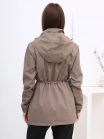 Ветровка с капюшоном удлиненная