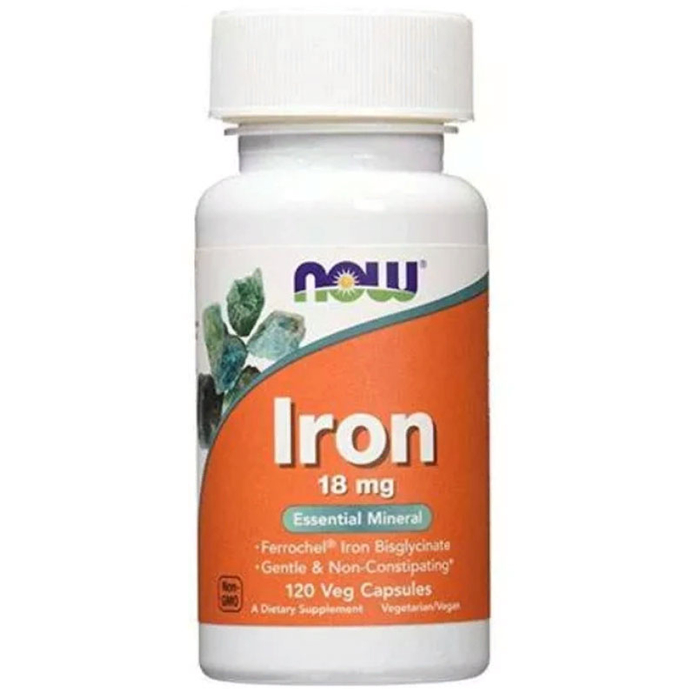 NOW Iron Ferrochel(R) 18 мг. (120 капс.)