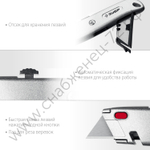 ЗУБР М-24, А24, универсальный металлический нож с трапециевидным лезвием (09228)