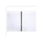 Тетрадь А-4 80л. клетка на спирали, обложка пластик синий, BRAUBERG Metropolis