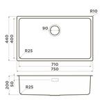 Кухонная мойка Omoikiri Tadzava 75-U/I-IN