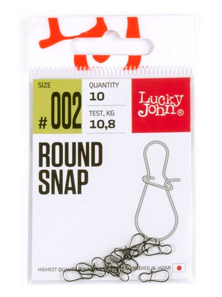 Застежки LJ Pro Series ROUND SNAP №002, 10.8кг, 10шт.