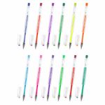 Ручки гелевые НЕОН BRAUBERG "EXTRA", НАБОР 12 ЦВЕТОВ, узел 0,7 мм, линия 0,5 мм, 143912