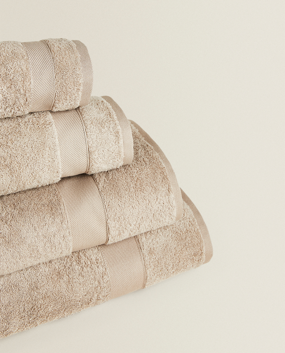 ZARA HOME ПОЛОТЕНЦЕ ИЗ ХЛОПКА ВЫСШЕГО КАЧЕСТВА, БЕЖЕВЫЙ