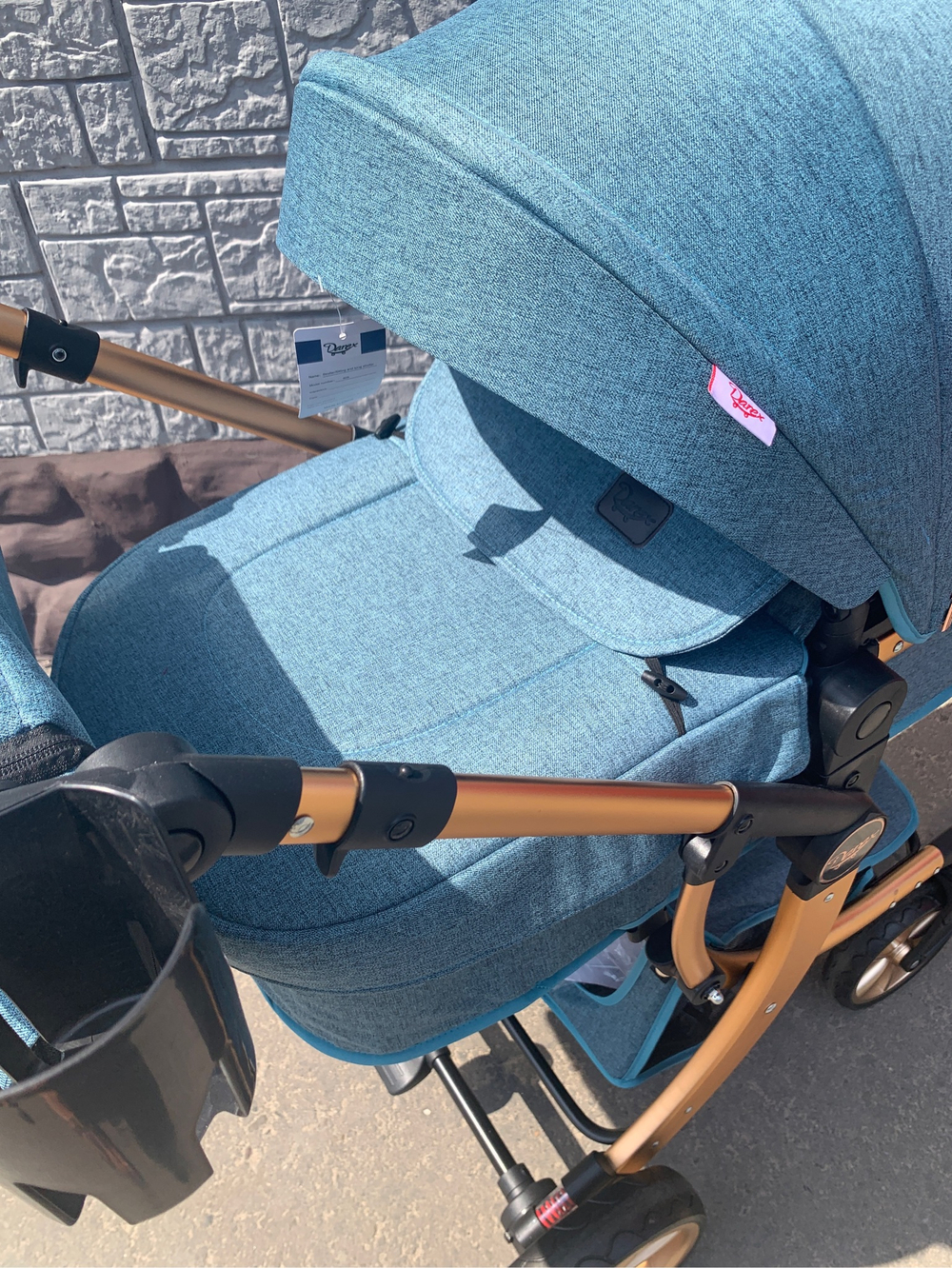 Коляска-трансформер 2в1 DAREX 608 Синий текстиль