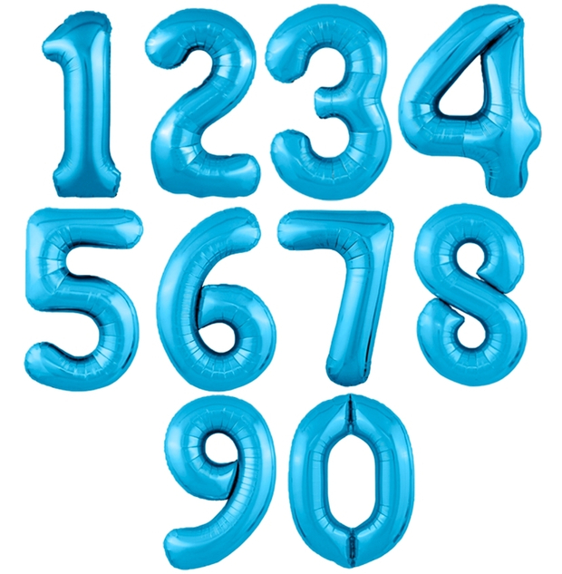 Цифры (102см) голубые