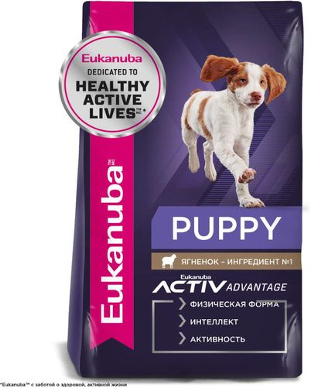 Сухой корм Eukanuba Puppy для щенков мелких и средних пород до 12 месяцев с ягненком 3 кг