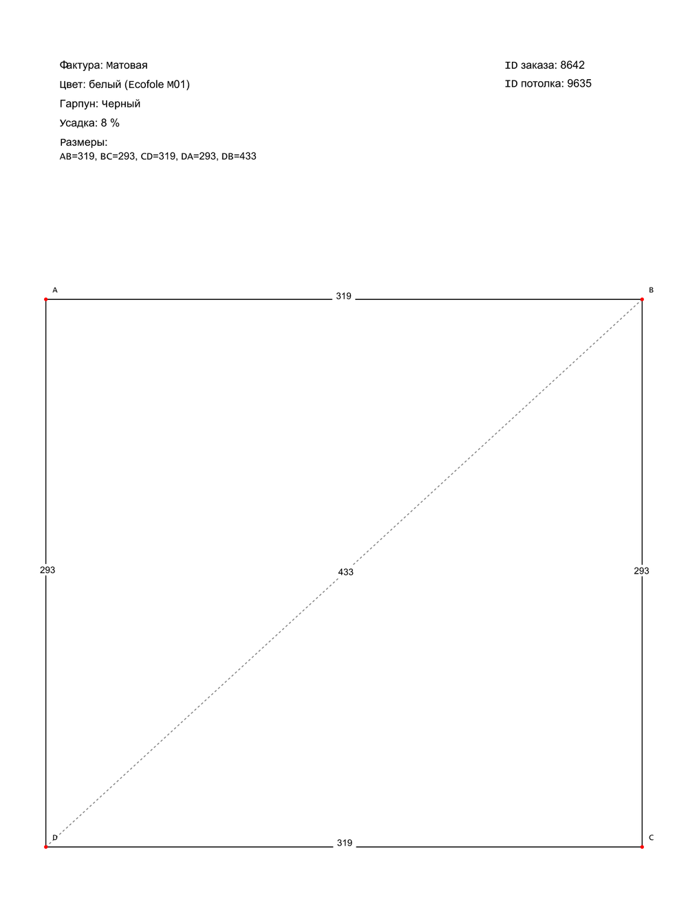 Натяжные потолки: 9.3 м2, 0.3 м2