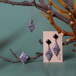 Комплект Украшений - Ромбы - Зебра