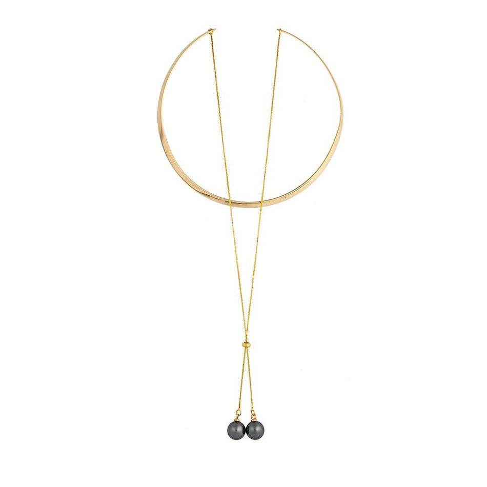 Колье Possebon Graphite Pearl B0501.3 BW/G