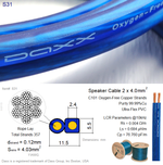 DAXX S31 Акустический кабель 11AWG (4.0 мм.кв) медный, Ultra-Flex PVC -готовая пара-