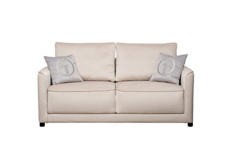 Диван двухместный Garda Decor Portofino светло-серый с кантом механизм караван