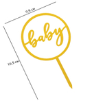 Топпер "Baby", круг, золото