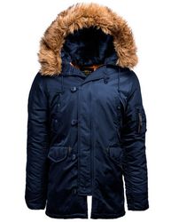Куртка Аляска Alpha Slim Fit N-3B (т. синяя - r.blue/orange)