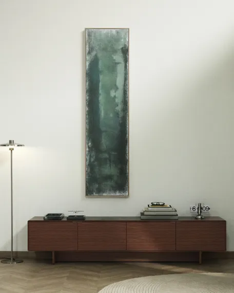 Тумба под ТВ Norlen с 4 дверцами из шпона ореха 200 x 46 см