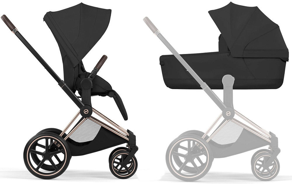Коляска Cybex Priam V Rosegold Style Collection 2 в 1 Sepia Black