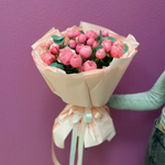 Букет из пионовидных роз "Сильва Пинк" #21